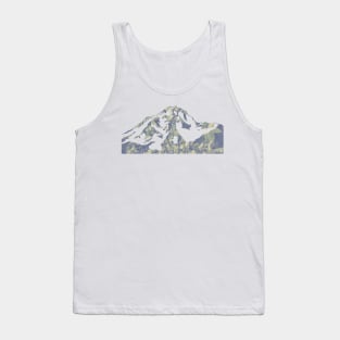 Botanical Indie Glacier Peak Mountain Tank Top